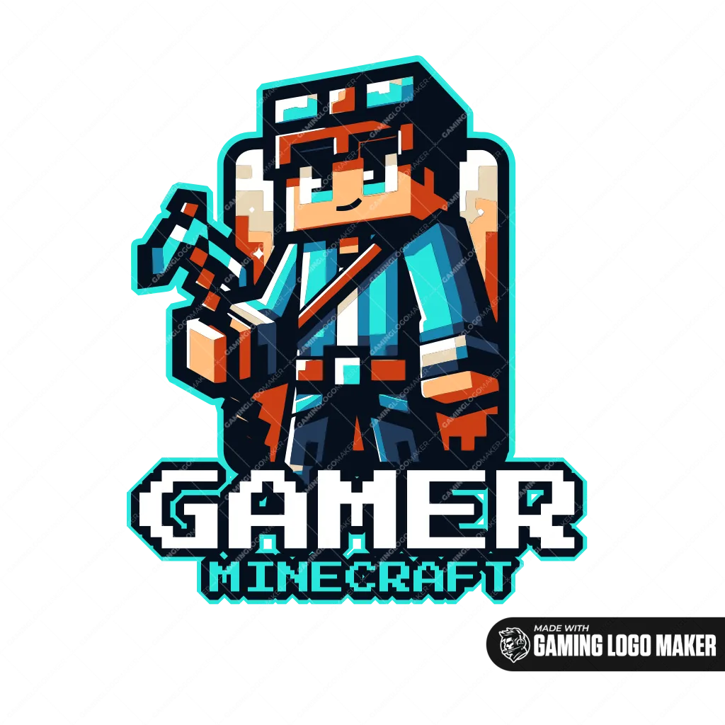 Minecraft inspired Avatar 13 Gaming Logo